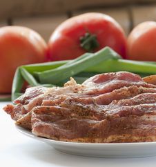 Fresh Raw Pork With Fresh, Vegetables. Royalty Free Stock Photography Fresh Raw Pork With Fresh, Vegetables. Royalty Free Stock Photography