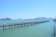 Klongkien Pier, Phangnga, Thailand Stock Images