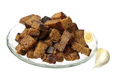 Bread Rusks With Garlic Stock Photo Bread Rusks With Garlic Stock Photo