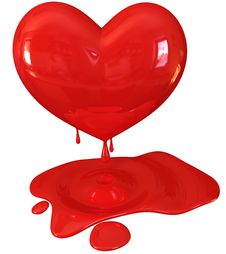 Red Melting Heart Royalty Free Stock Photography