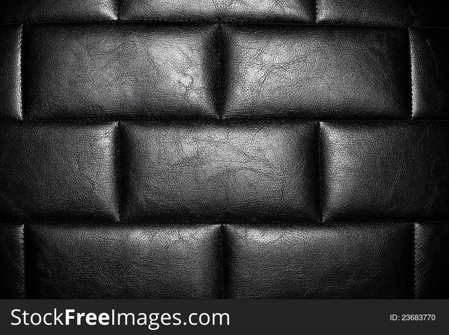 Luxury black leather texture background