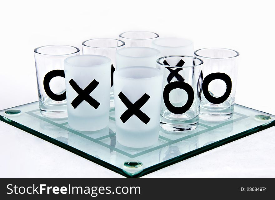 Short glasses for the shots with game