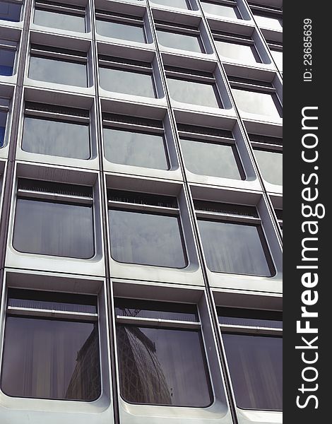 Windows of modern skyscraper building. Windows of modern skyscraper building