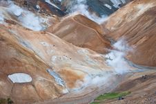 Colorful Mountains In Iceland, All Deserted Royalty Free Stock Photography Colorful Mountains In Iceland, All Deserted Royalty Free Stock Photography