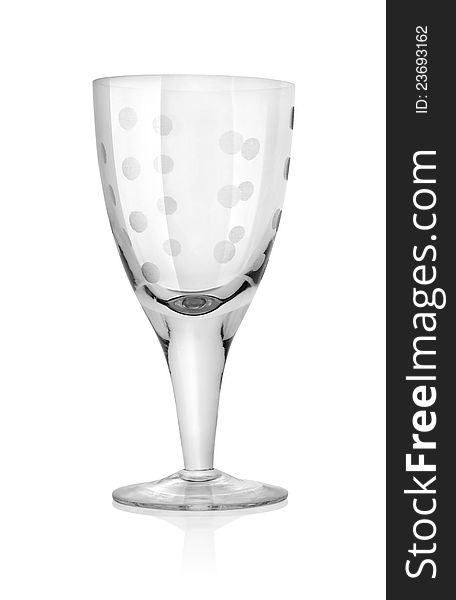 Wine glass isolated on a white background. Clipping path