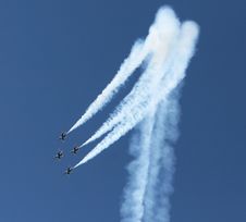 Four Fighter Jets Royalty Free Stock Photography Four Fighter Jets Royalty Free Stock Photography