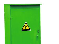Electric Shock Caution Stock Images
