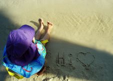 Young Child At The Beach Stock Photography Young Child At The Beach Stock Photography