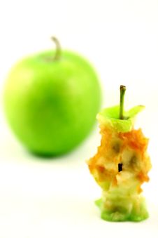 Apple And Core Of Apple Stock Image Apple And Core Of Apple Stock Image