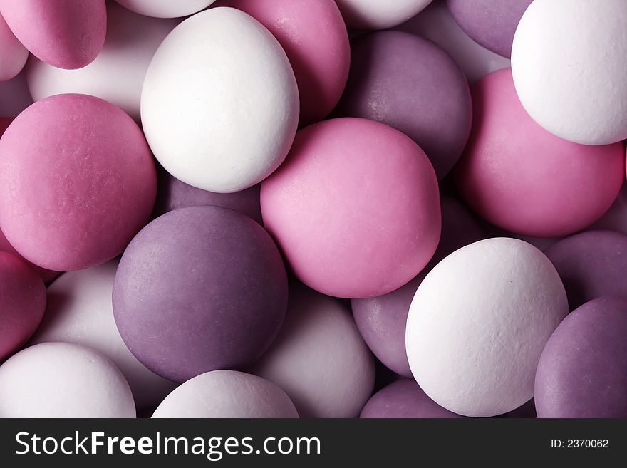 Close-up of background of multi colored chocolate candy. Close-up of background of multi colored chocolate candy