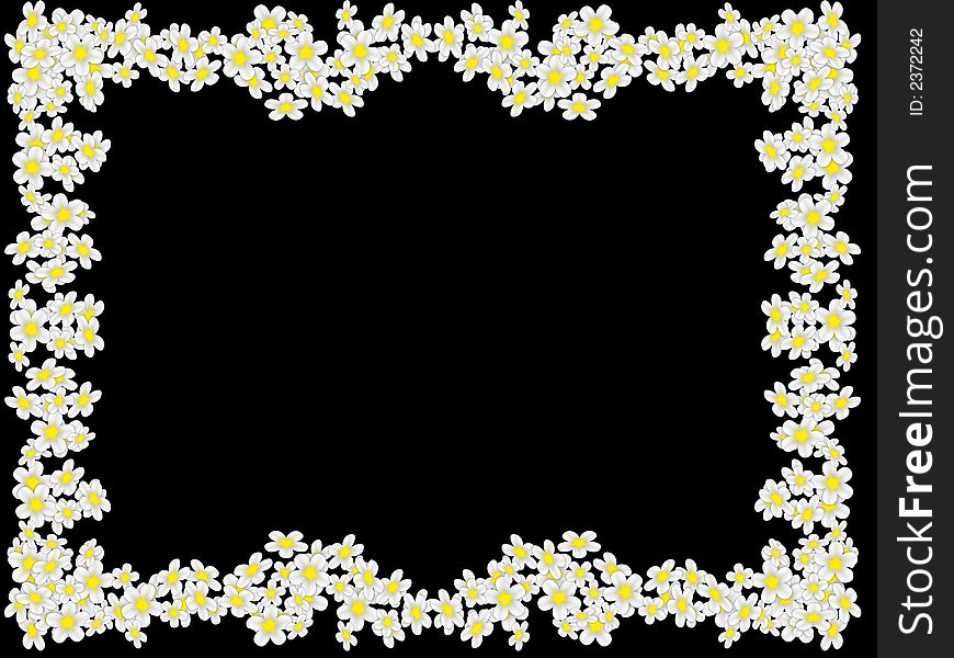 Frame from white flowers