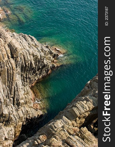 Limpid water of the Mediterranean - Cinque Terre - Italy