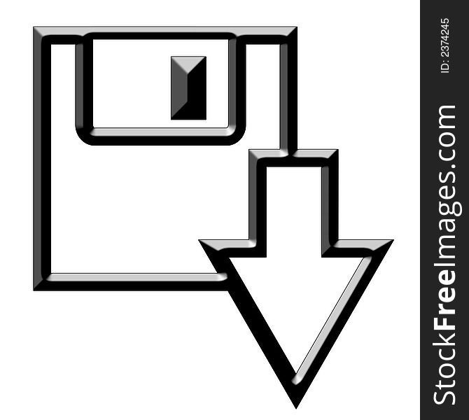 3 1/2 floppy diskette illustration