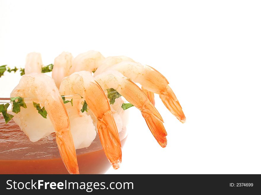 Half shrimp cocktail