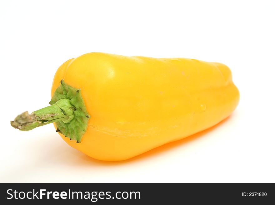 Isolated photo of a bell pepper on white
