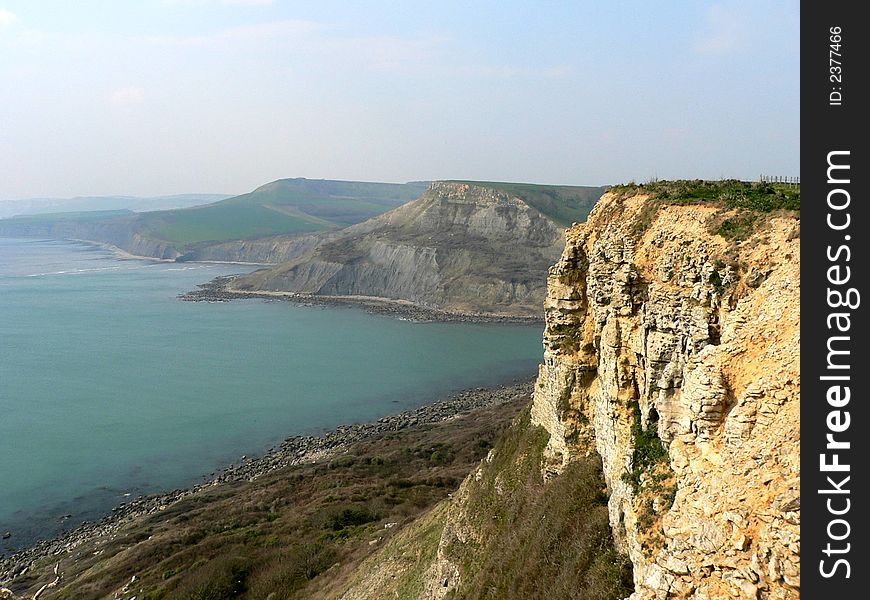 Picture of the rocky Dorset coastline. Picture of the rocky Dorset coastline.