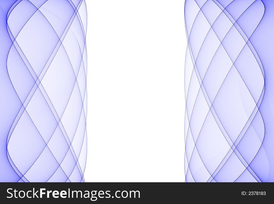 Abstract graphic frame, blue, isolated on white