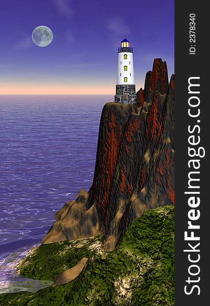 Lighthouse - computer generated 3d image