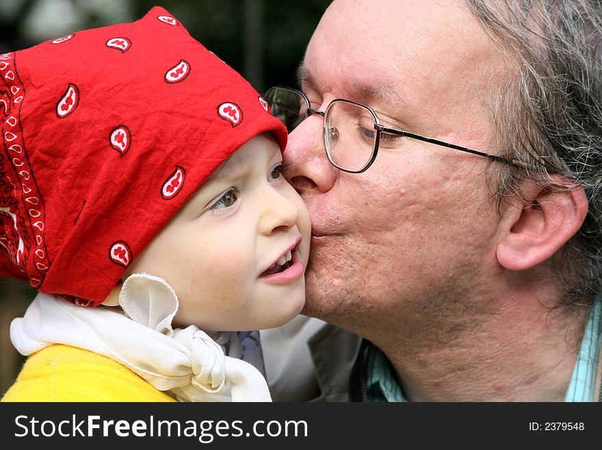 A kiss on the playground