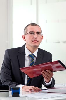 Lawyer On His Workplace Stock Photo Lawyer On His Workplace Stock Photo