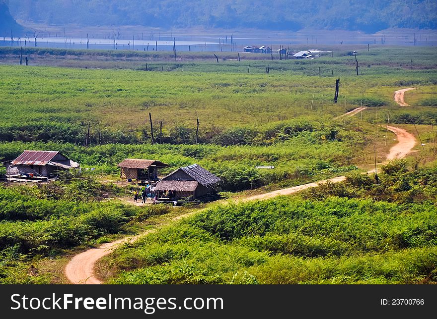 Hut or small house at sangkhaburi kanchanaburi thailand. Hut or small house at sangkhaburi kanchanaburi thailand