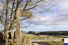 Hadrians Wall Sign Post Stock Photography Hadrians Wall Sign Post Stock Photography