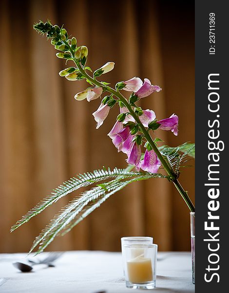 Beautiful orchid flowers on a table during a wedding. Beautiful orchid flowers on a table during a wedding