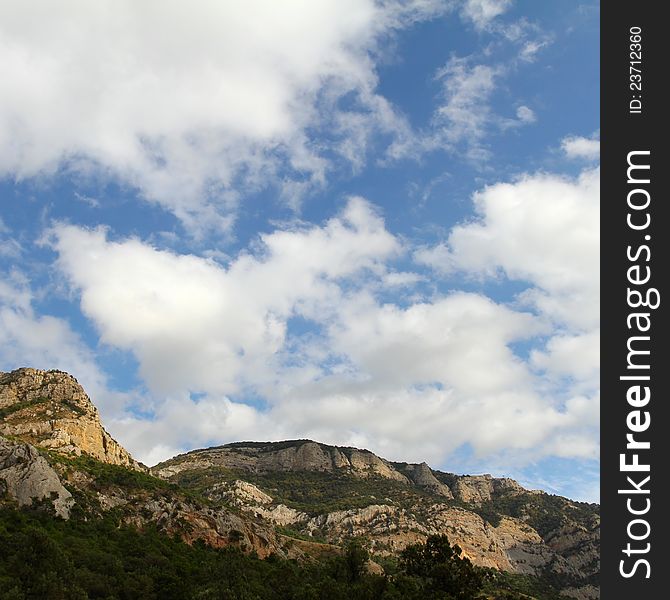 Rocky mountain in Crimea, Ukraine