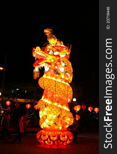 Chinese paper lantern in the park