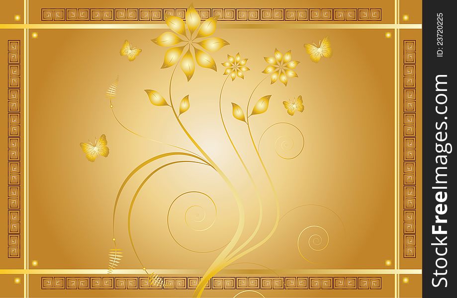 Floral Antique Background