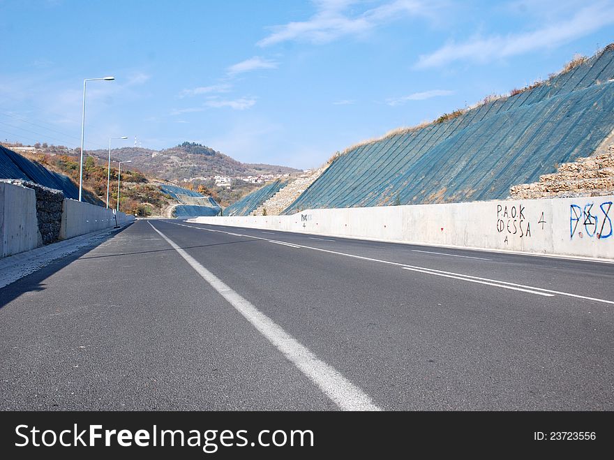 Picture of a Road to Edesa in Greece. Picture of a Road to Edesa in Greece