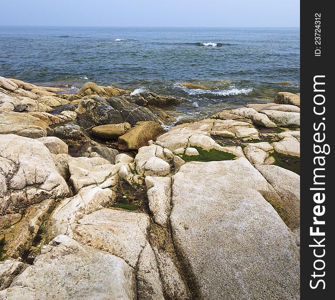 Rocks and water