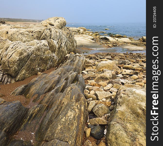 A corner of a beach near Taili harbor, Xingcheng, northeast China. A corner of a beach near Taili harbor, Xingcheng, northeast China.