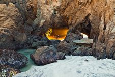 Coastline Cave. Royalty Free Stock Images Coastline Cave. Royalty Free Stock Images