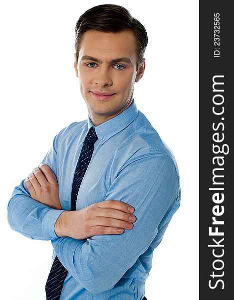 Close-up portrait of a confident businessman