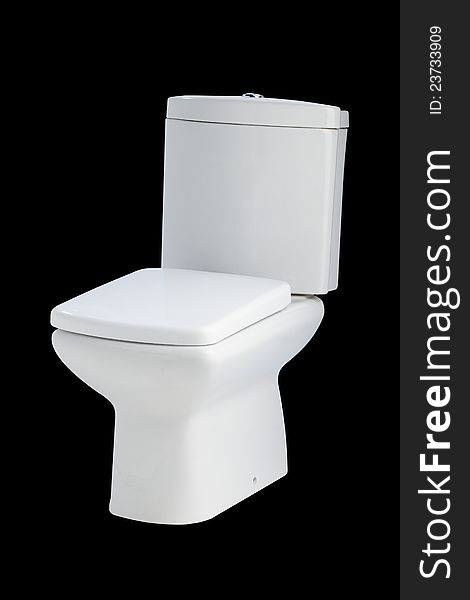 Beautiful modern toilet bowl on black background