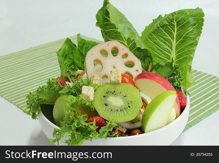 Appetizer vegetable salad  closeup for  diet
