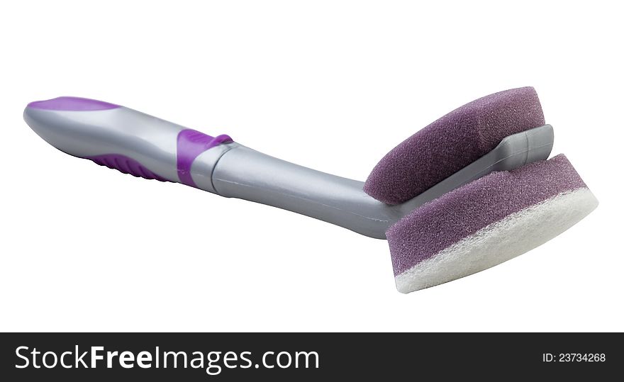 Bathroom or floor cleaning brush with 2 surface soft works and hard surface. Bathroom or floor cleaning brush with 2 surface soft works and hard surface