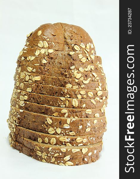 Background oat slice bread and healthy