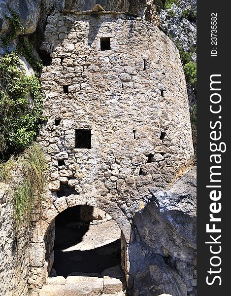 Old ruin of church in the Croatia