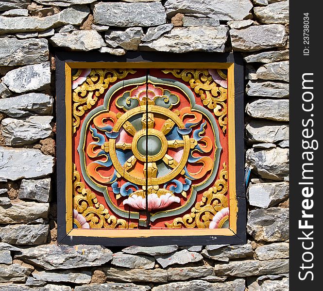 Window at an Phutan temple.
Art of Ancient.