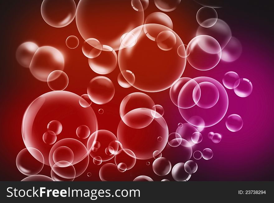 Digital bubbles on the colorful background. Digital bubbles on the colorful background