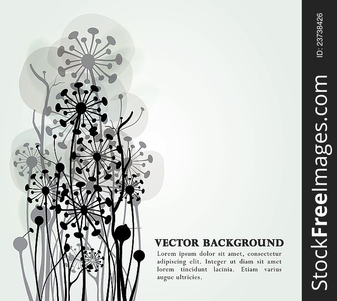 Abstract floral background. Vector illustration. Abstract floral background. Vector illustration