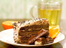 Sweet Chocolate Cake Royalty Free Stock Images