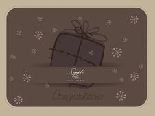 Gift Silhouette Invitation Royalty Free Stock Photo