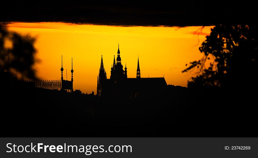 Silhouette Of The Cathedral