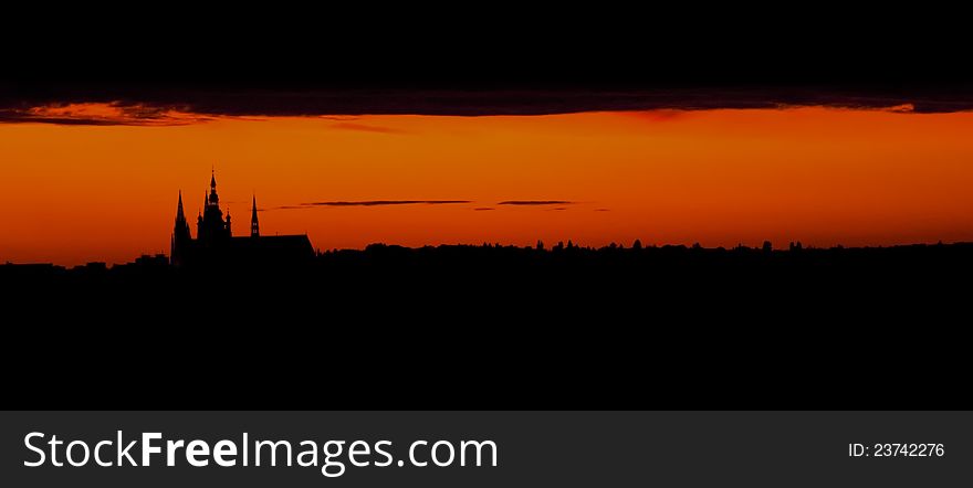 Silhouette of the cathedral