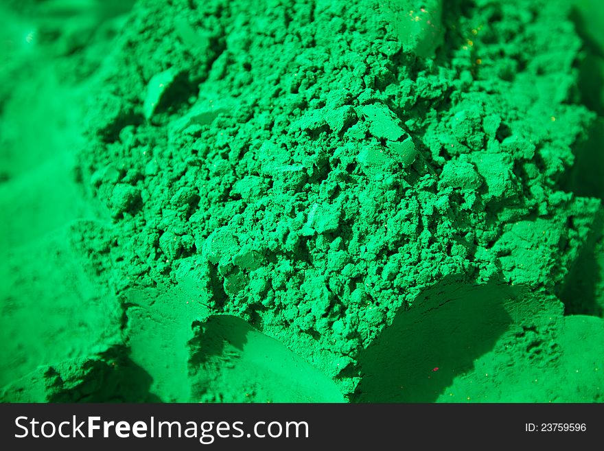 Detail Of Green Color For Holi