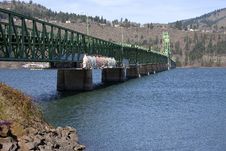 Long Bridge Of Hood River Oregon. Stock Photos Long Bridge Of Hood River Oregon. Stock Photos