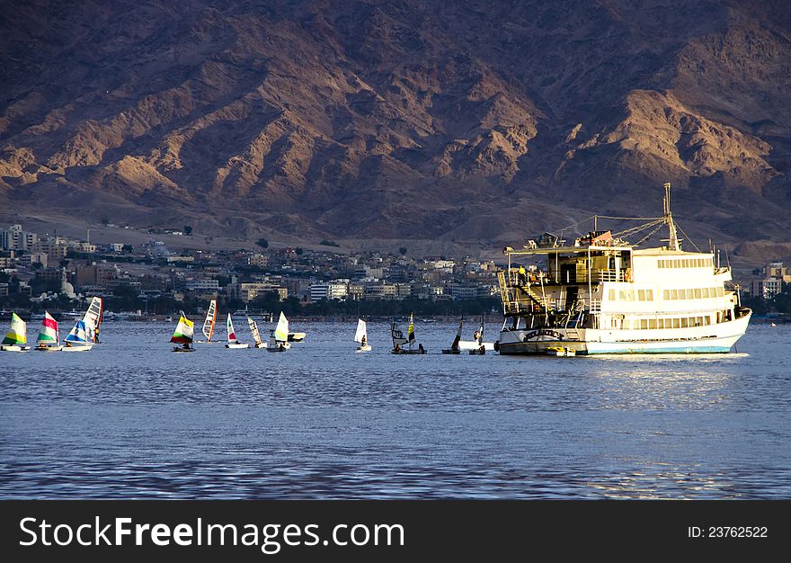 Northern edge of the Aqaba gulf (Red Sea) is important marine resort and recreational cities both in Israel and Jordan. Northern edge of the Aqaba gulf (Red Sea) is important marine resort and recreational cities both in Israel and Jordan